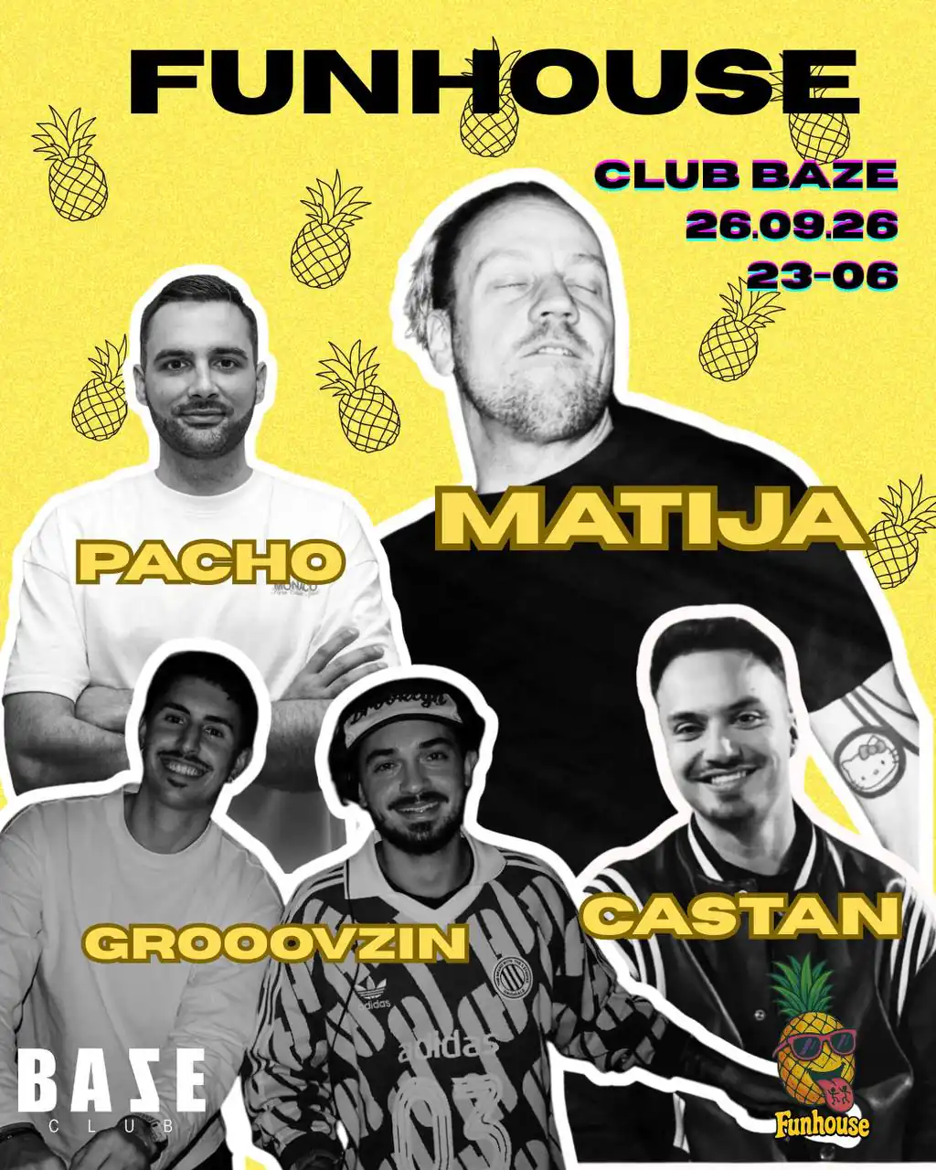 Flyer Funhouse Club Baze September 2026